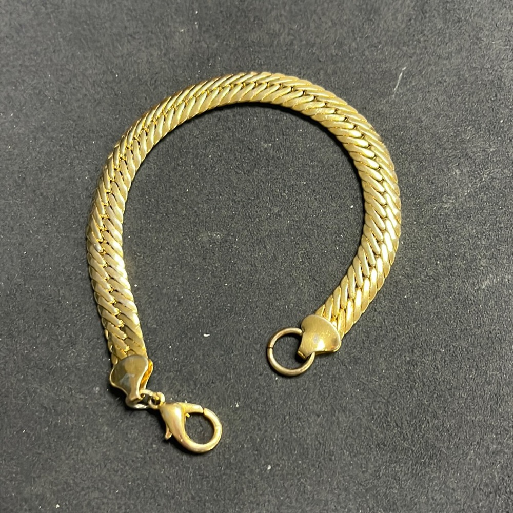 Herringbone gold plated bracelet